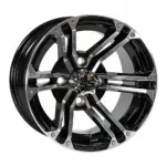 terminator machined black golf cart wheels x et offset comp webp