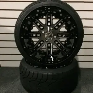 inch Aluminum Golf Cart Wheels and Tire Combo webp