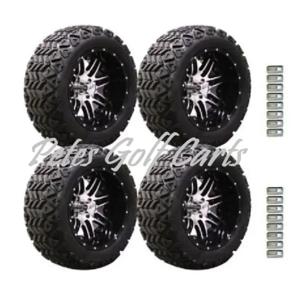 in Aluminum Golf Cart Wheel and Tire Combo WM webp