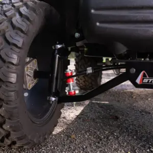 gtw golf cart lift kit yamaha close up of front suspension assembly webp