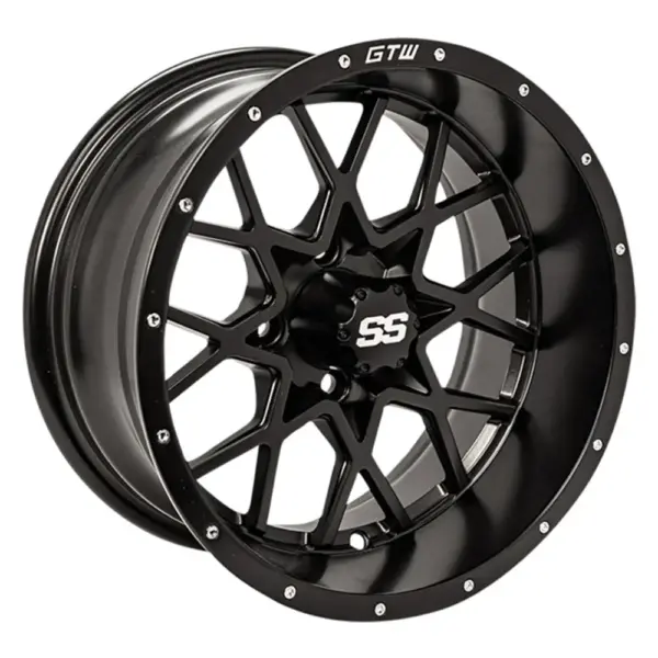 gtw matte black inch vortex golf cart wheel webp