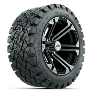 A gtw specter x black machined wheel gtw timberwolf x tire all terrain and angle webp