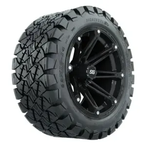 A gtw element volt inch matte black wheel x dot at timberwolf golf cart tire angle webp