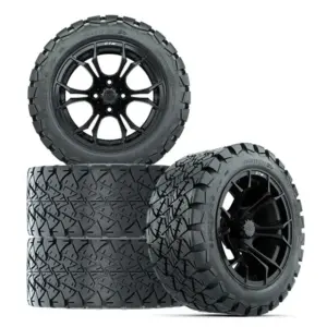 A gtw inch spyder wheel matte black timberwolf x tire set of four webp