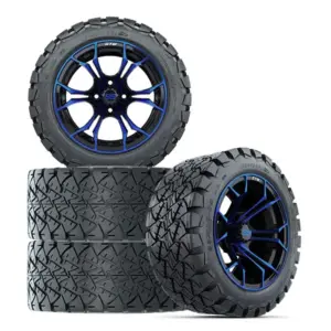 A gtw spyder inch blue black golf wheel x timberwolf dot at tire and set of four webp