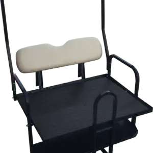 Club Car DS Golf Cart Rear Seat kit Old Style Buff Cushions Includes Rear Safety Grab Bar webp