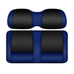 Custom Golf Cart Seat Black and Blue CH Two Tone webp