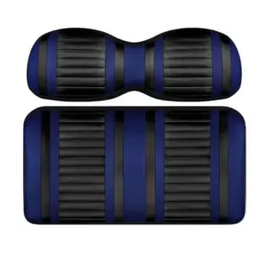 Custom Golf Cart Seat Black and Blue Stripe Extreme webp