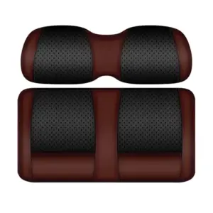 Custom Golf Cart Seat Black and Burgandy CH Two Tone webp