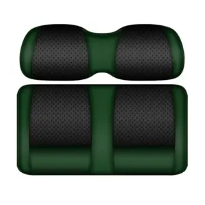 Custom Golf Cart Seat Black and Green CH Two Tone webp