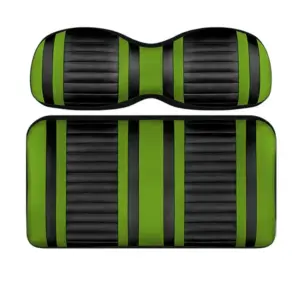 Custom Golf Cart Seat Black and Lime Stripe Extreme webp