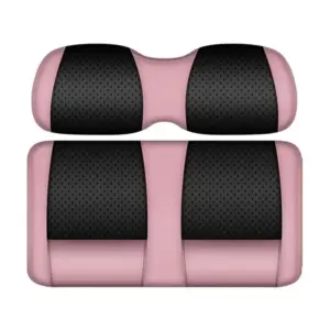 Custom Golf Cart Seat Black and Pink CH Two Tone webp