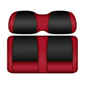 Custom Golf Cart Seat Black and Red CH Two Tone webp