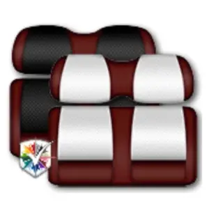 Custom Golf Cart Seats Classic Burgandy webp