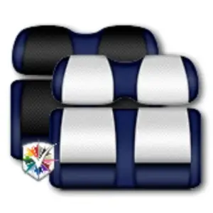 Custom Golf Cart Seats Classic Navy Blue webp