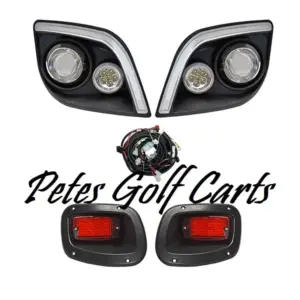 EZGO Express Golf Cart Light Kit With RBGW LED Running Lights and Up WM PGC webp