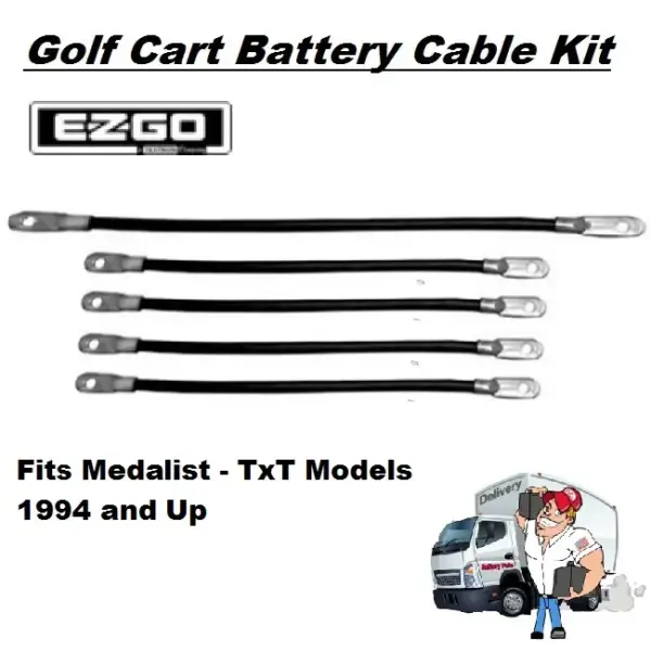 EZGO Golf Cart Battery Cable Kit Medalist TXT and Up x inchx inch webp