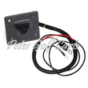 Ezgo Golf Cart Volt TxT Connector Receptacle delta Q QE Cart Side With Wires WM webp