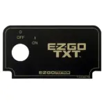 Ezgo Key Switch Dash Console Name Plate Medalist TxT Black Gold webp