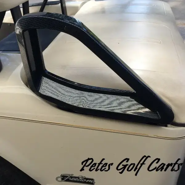 Ezgo TxT Seat Handles Carbon Fiber Cover WM webp