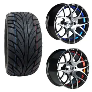 GTW Pursuit Golf Cart Wheel and Tire Combo Street Tread xx Opt webp