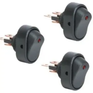 Golf Cart v ON OFF Switch With LED Light RED Pack webp