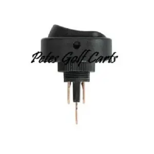 Golf Cart v ON OFF Switch With LED Light RED Sideview webp