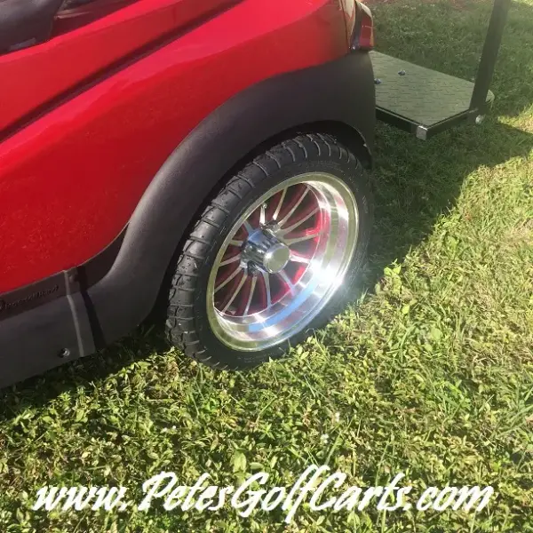 Golf Cart Inch Aluminum Wheels Machined and Red Rear webp