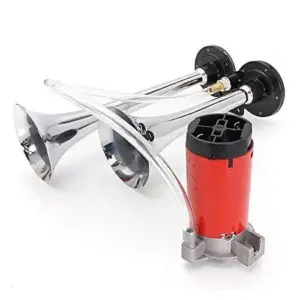 Golf Cart Chrome Tone Train Horn Kit v Db webp