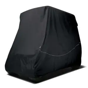 Golf Cart Cover Black Carts With Inch Tops webp