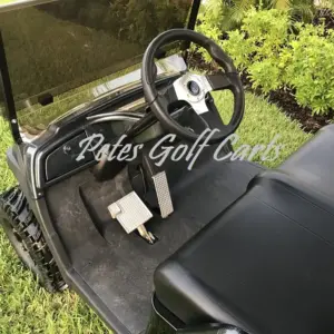 Golf Cart Custom Steering Wheel Black Installed WM PGC webp