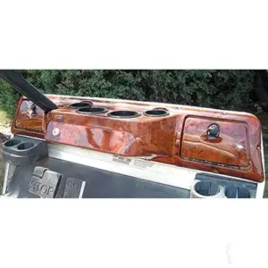 Golf Cart Dash Dark Woodgrain Cup Club Car webp