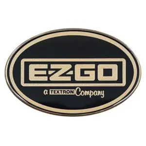 Golf Cart Emblem Gold E Z Go Workhorse webp