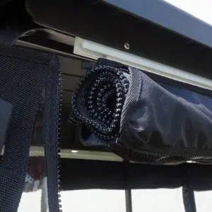 Golf Cart Enclosure Zipper System Roll Up Design In Black webp