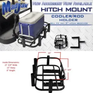 Golf Cart Hitch Mounted Cooler Rack Rod Holder Truck RV webp