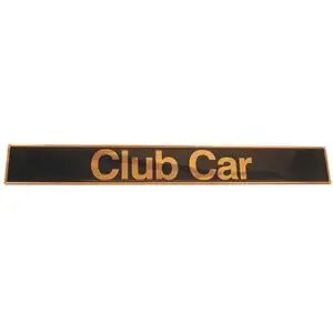 Golf Cart Name Plate Black Gold Club Car DS plus webp