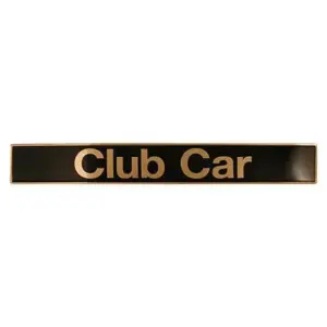 Golf Cart Name Plate Black Gold Club Car Precedent plus webp