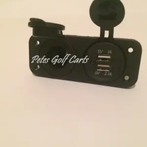 Golf Cart Phone USB Charger Dual Ports A A and v Accessory Socket WM webp