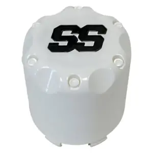 Golf Cart SS Wheel Center Cap Snap On White webp