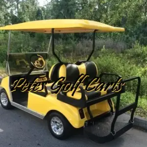 Golf Cart Steering Wheel Inch Yellow Black Kit Installed webp