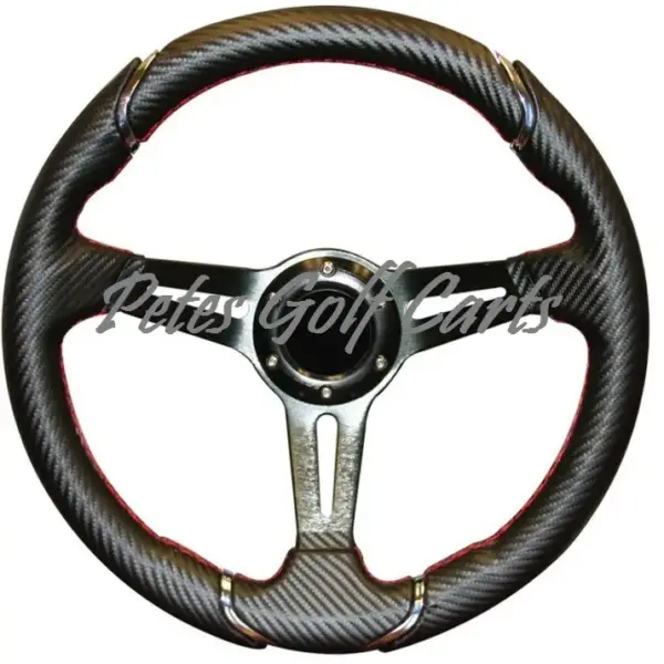 Golf Cart Steering Wheel Inch Carbon Fiber WM webp