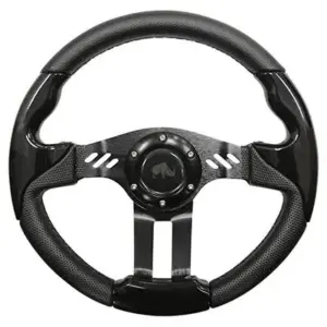 Golf Cart Steering Wheel Black With Black Spokes Inch webp