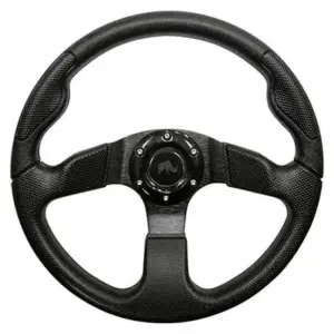 Golf Cart Steering Wheel Black With Black Spokes Formula GT Inch webp