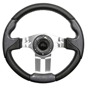 Golf Cart Steering Wheel Carbon Fiber With Aluminum Spokes Inch webp