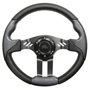 Golf Cart Steering Wheel Carbon Fiber With Black Spokes Inch webp