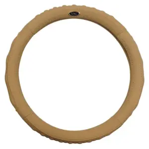 Golf Cart Steering Wheel Cover Beige Leather Club Car Ezgo Yamaha webp