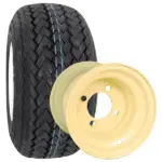 Golf Cart Tire and Wheel Combo x Steel Wheel Beige x Kenda Tire webp