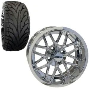 Golf Cart Wheel and Tire Combo xx Street TA Chrome webp