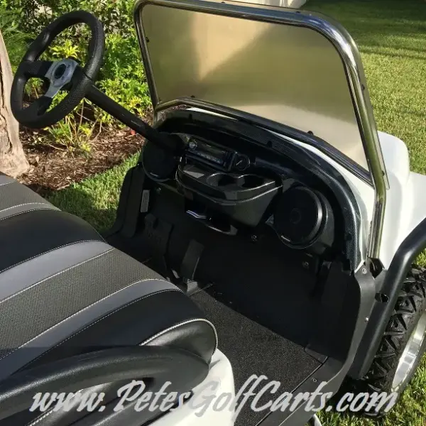 Jeep Golf Cart Carbon Fiber Dash With Stereo webp