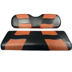 Madjax Golf Cart Seat Cover Set Black and Morrocan Riptide Club Car DS webp